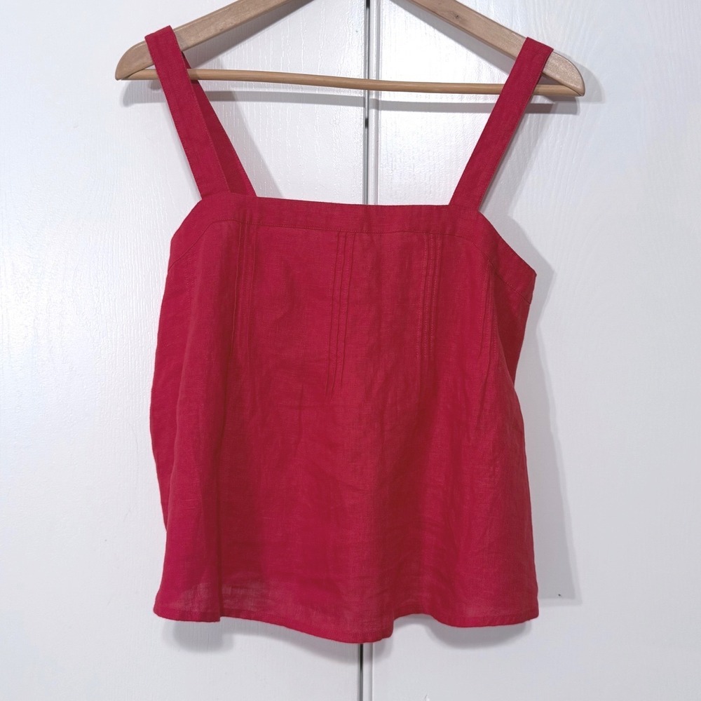 J. Crew Sz XS Bow-Back Linen tank $79.50